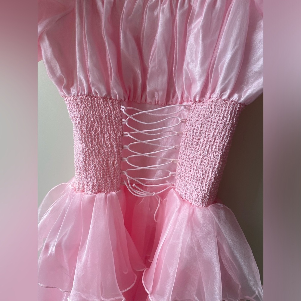 NWOT Ruffled Princess Mini Dress - Picture 6 of 8